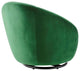 Buttercup Performance Velvet Performance Velvet Swivel Chair, Black Emerald