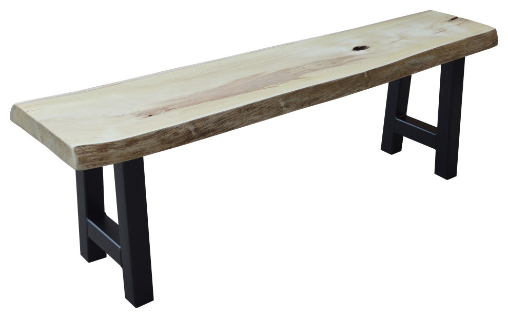 Live Edge Locust Ridgemont Bench, Unfinished, 5 Foot