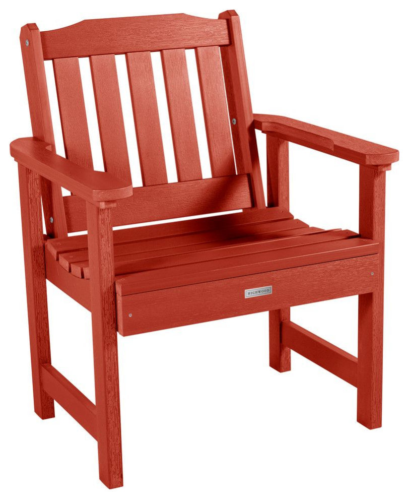 4' Lehigh Bench, Chairs, Conversation Table, 4-Piece Set, Rustic Red