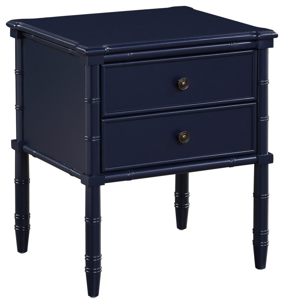 Ellison 2-Drawer Nightstand, Midnight Blue