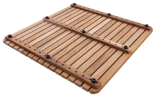 Nordic Style Teak Natural Square Shower and Bath Mat 24"x24"