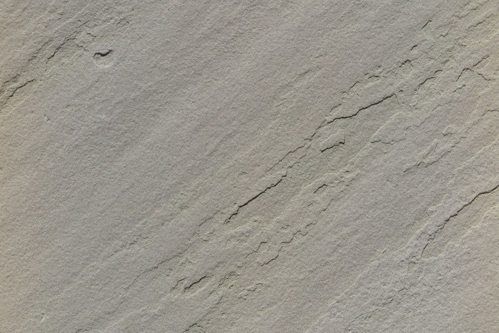 Jade White Sandstone Tiles, Natural Cleft Face, Gauged Back Finish, 4"x4" Sample