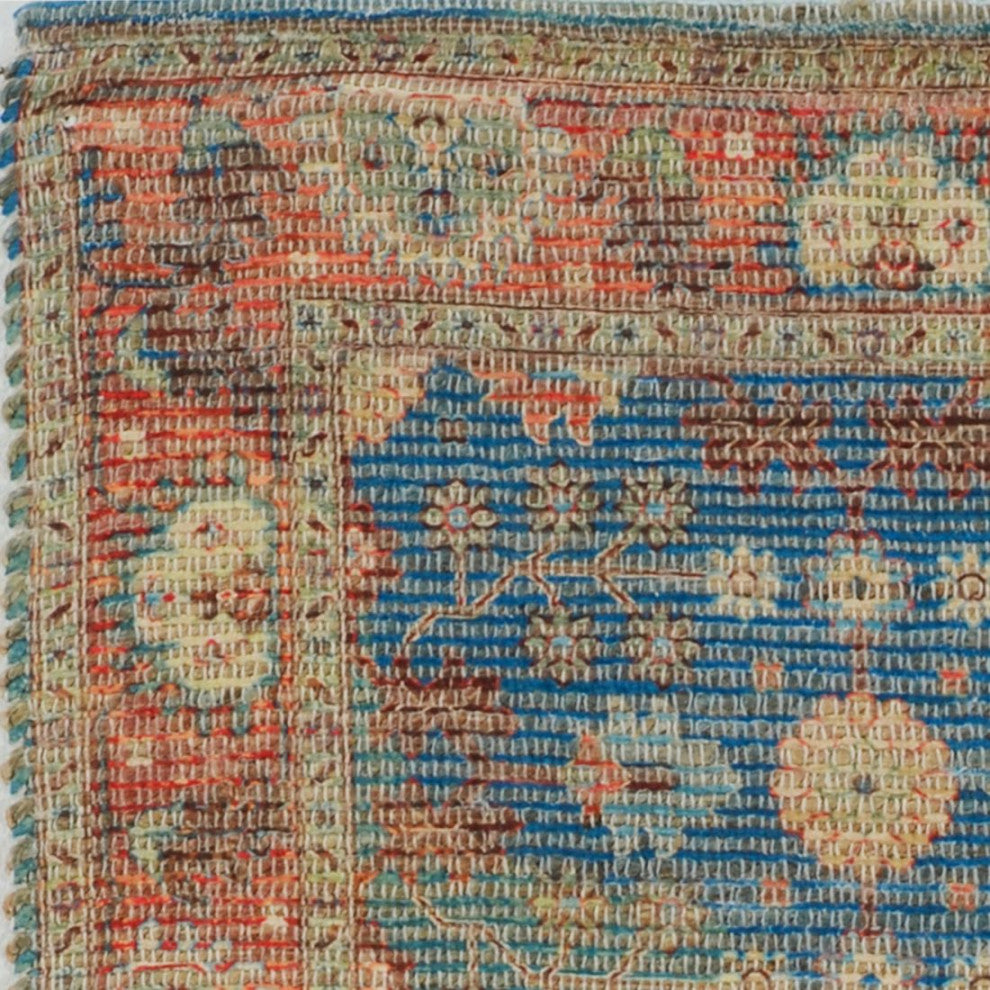 KAS Morris 2227 Blue/Red Traditions Area Rug, 7'6"x9'6"