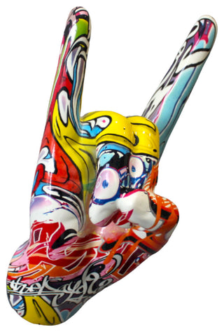 Interior Illusions Plus  Street Art Rock On Hand Wall Mount - 9" tall