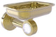 Pacific Beach Wall-Mount Soap Dish Holder with Groovy Accents, Unlacquered Brass