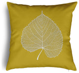 Leaf Study Accent Pillow With Removable Insert, Mustard, 20"x20"
