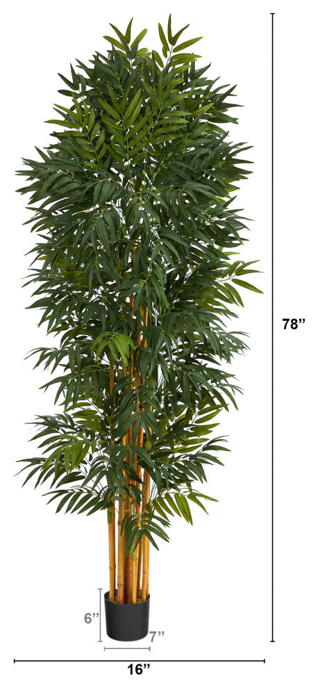 6.5' Phoenix Palm Artificial tree With Natural Trunk