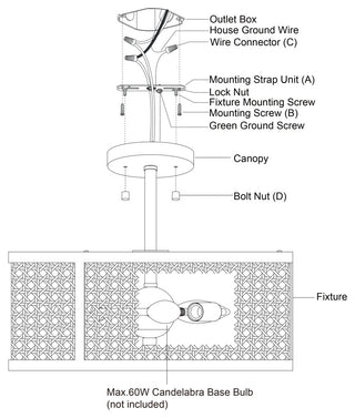 Berens 15.5" 3 Light Semi-Flush Mount Matte Black