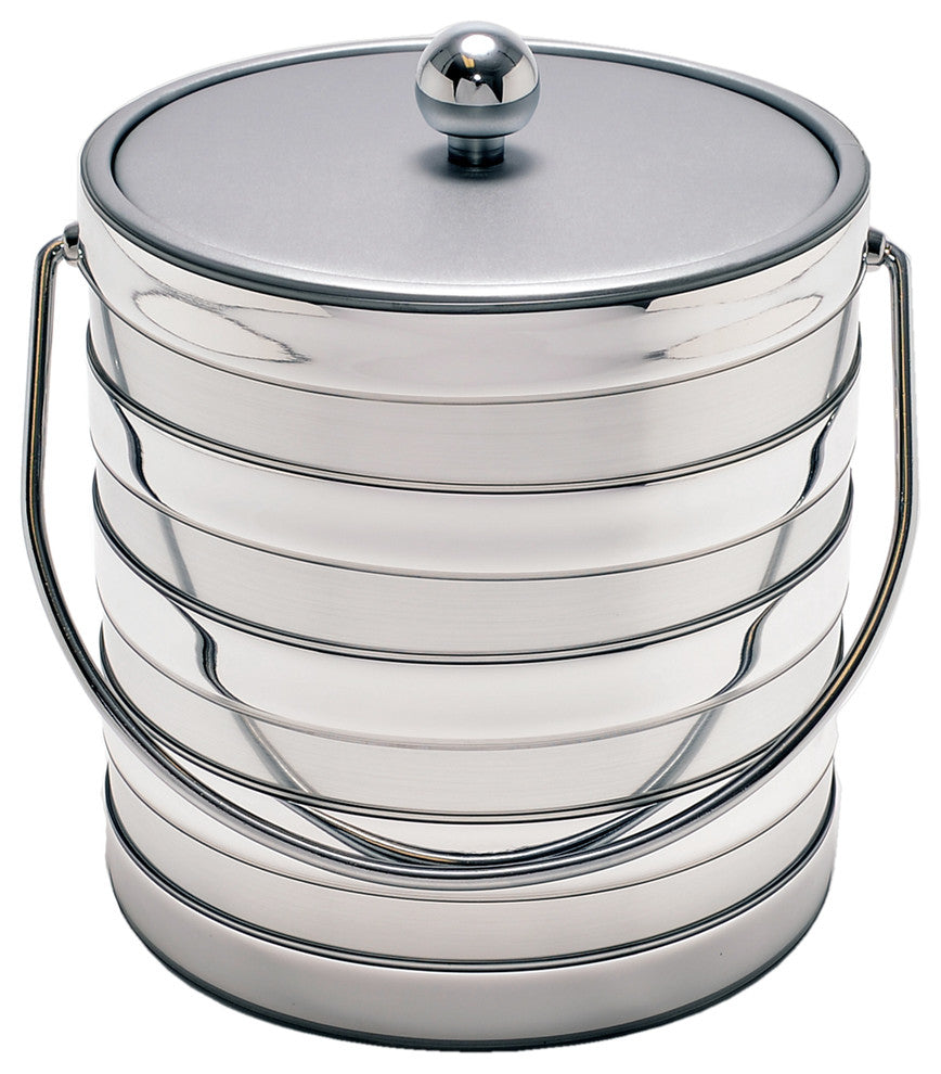 Barrel 3-Quart Ice Bucket, Silver