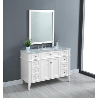 Elegant Decor Park Avenue 48" Wood Single Bathroom Vanity in White