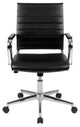 Hansel Mid-Back LeatherSoft  Ribbed Executive Swivel Office Chair, Black