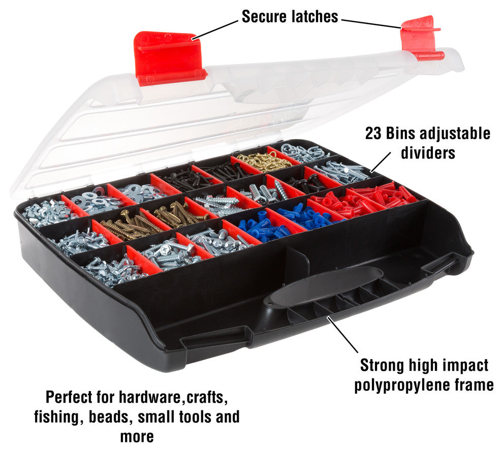 Portable 23 Compartment Storage Case by Stalwart