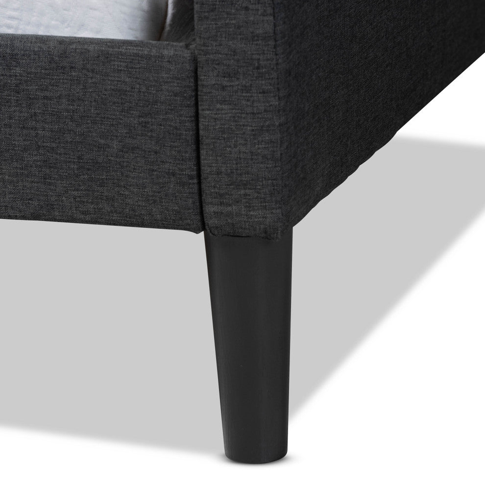 Selena Modern Upholstered Full Size Daybed, Charcoal