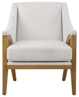 Uttermost Evolve White Fabric Accent Chair