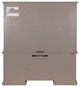 Traditional Wood Hutch With Glass Doors Fully Assembled Light Brown