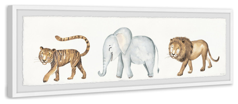 "Follow Me Guys" Framed Painting Print, 45x15