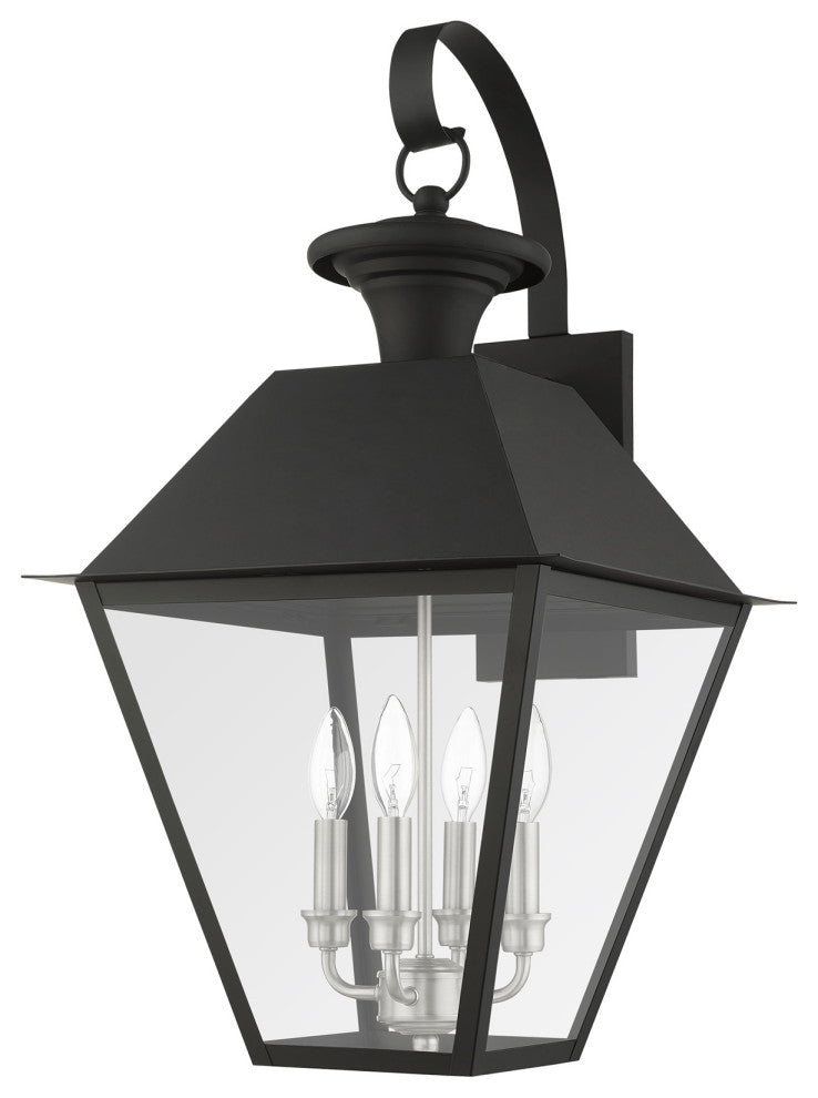 Black Classic, Colonial, Historical, Timeless Outdoor Wall Lantern
