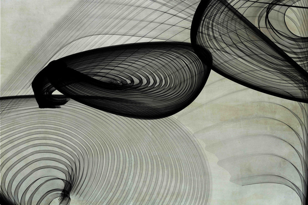 "Abstract Black and White 22-15-51 v2" Painting Print on Canvas by Irena Orlov