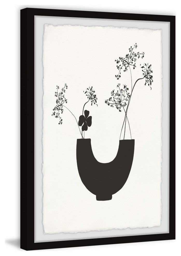 "U Shaped Plant Pot" Framed Painting Print, 12x18