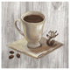 "Coffee Time IV on Wood" Digital Paper Print by Silvia Vassileva, 42"x42"