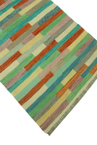 Winchester Kilim Kabir Rust/Beige Runner, 2'8x12'10