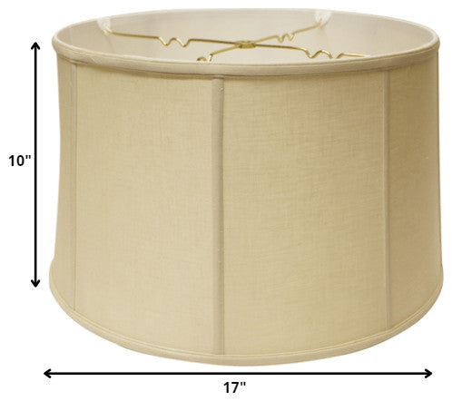 17" Pale Brown Throwback Drum Linen Lampshade