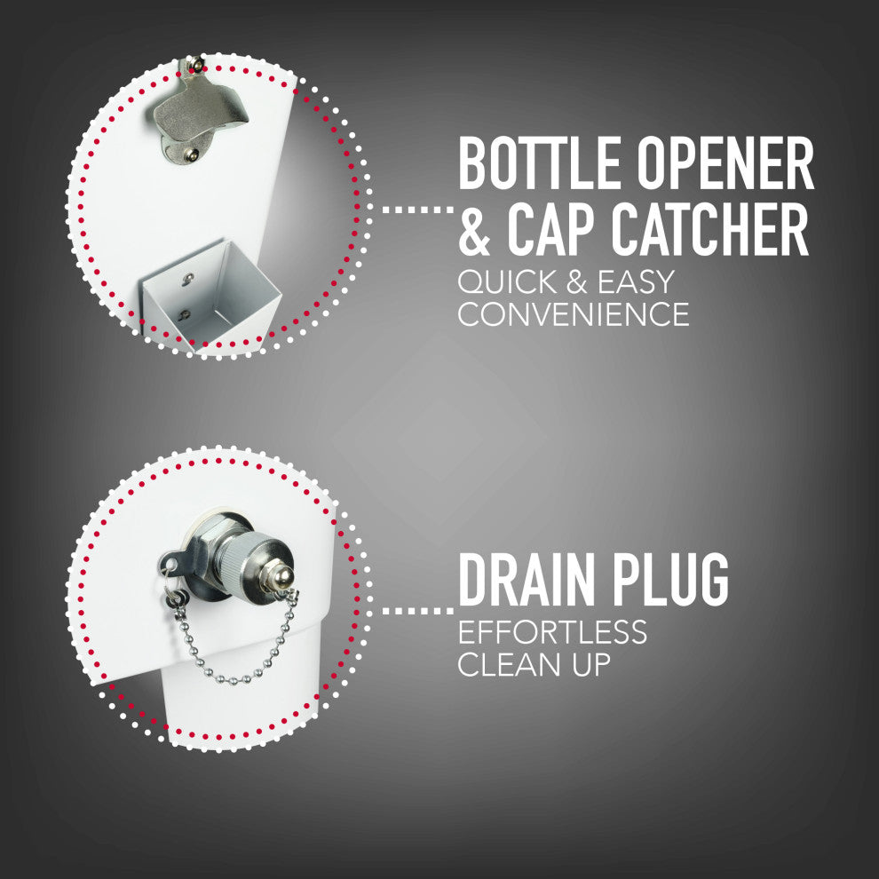 Permasteel 80 Quart Portable Rolling Patio Cooler, White