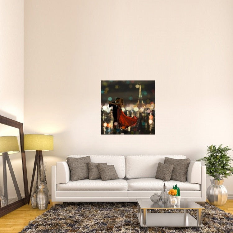 "Midnight in Paris" Stretched Canvas Giclee by Dianne Loumer, 40x40"