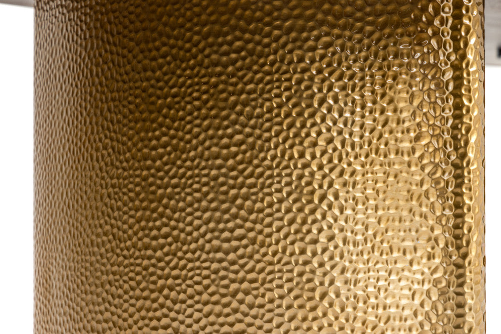 Modrest Marjorie Modern Walnut, Brushed Gold Rectangular Dining Table