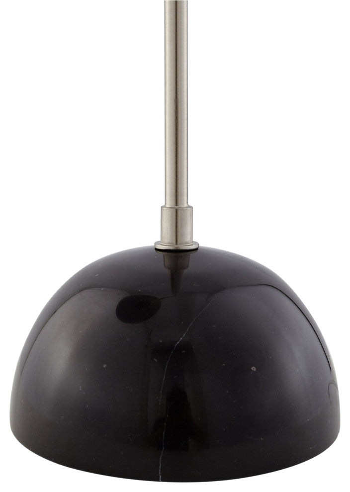 Inspired Home Harlynn Table Lamp, Marble Stone Base, Stainless Steel