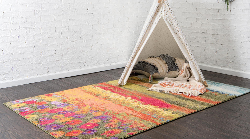 Rug Unique Loom Estrella Multi Rectangular 5' 0 x 8' 0