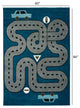5??x 7??Navy Imaginative Racetrack Area Rug