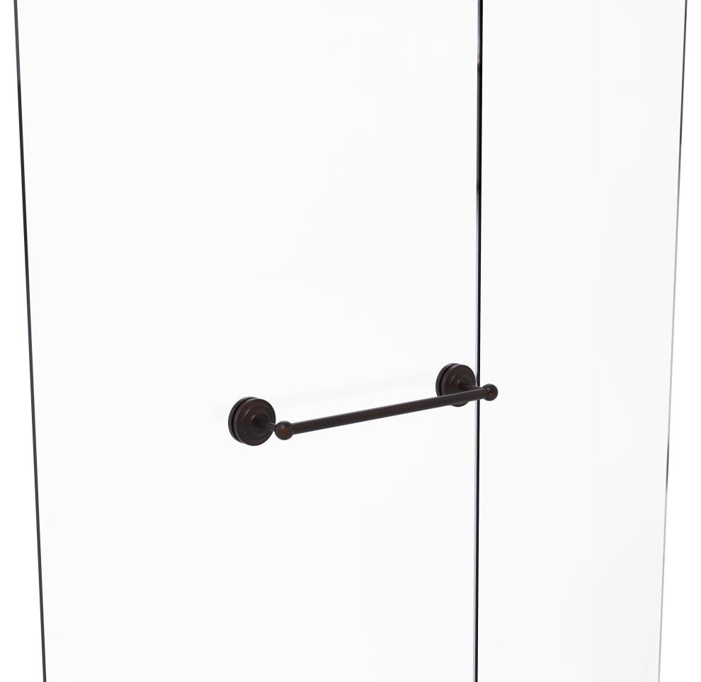 Que New 18" Shower Door Towel Bar, Venetian Bronze