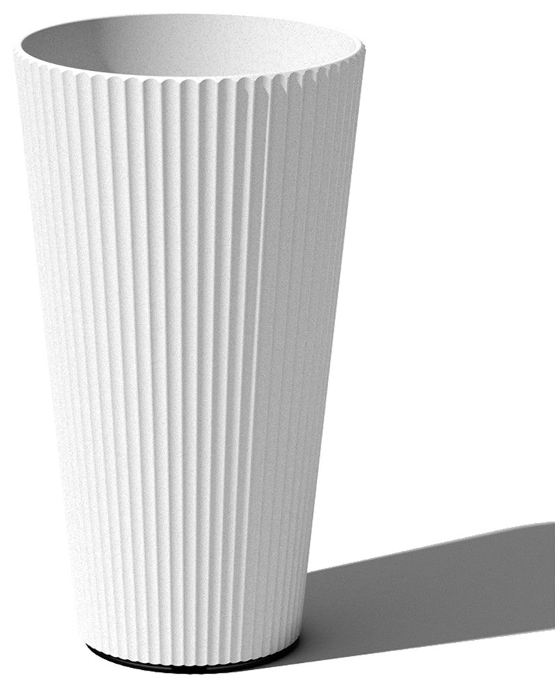 Veradek Demi Series Tall 26" Planter, White, 1 Pack