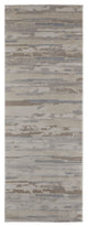 Weave & Wander Kayden Streak/Painterly Rug, Brown/Ivory, Rug, Ivory, 2'-10" X 7'