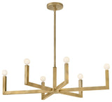 Hinkley Ezra Small Six Light Linear, Heritage Brass