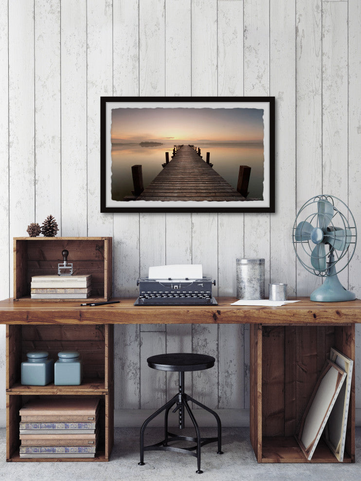 "Living the Lake Life" Framed Painting Print, 36x24