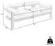 Relic Outdoor Patio Sofa, Weathered Eucalyptus Wood With Taupe Olefin Cushions