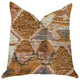 Mira Oasis Shades of Brown Luxury Throw Pillow, 12"x25"