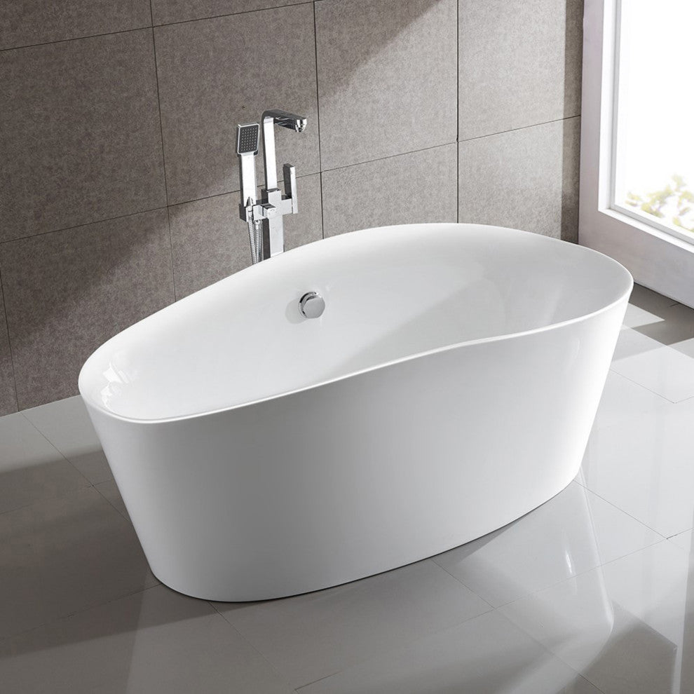 Grasse 67" Freestanding Bathtub, White