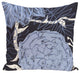 Flowers And Fronds Floral Print Outdoor Pillow, Peri, 20"x20"