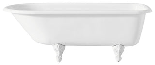 Cheviot Products Traditional Cast Iron Bathtub With Continuous Rolled Rim, White