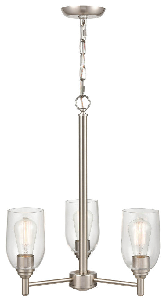 3 Light 18.75 in. Brushed Nickel Chandelier