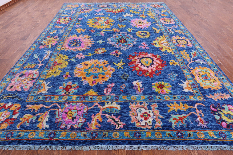 10' 0" X 13' 9" Handmade Turkish Oushak Wool Rug - Q14780