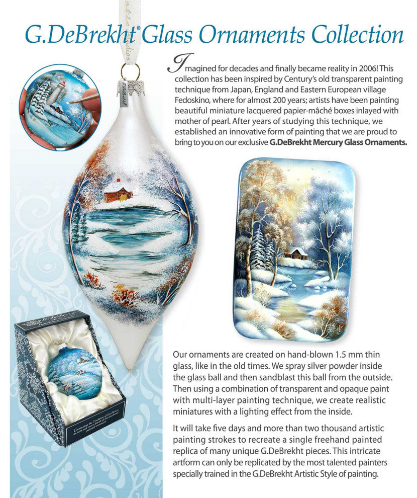 Wolves Glass Ornament Christmas Decor