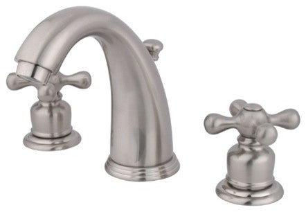 Kingston Brass Widespread Bathroom Faucet With Retail Pop-Up, Brushed Nickel