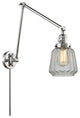 Chatham Swing Arm With Switch, Polished Chrome, Clear, Clear