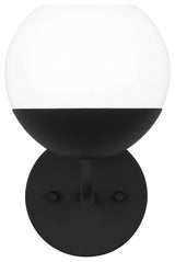 Alvin LED Bath Wall Sconce, Midnight Black