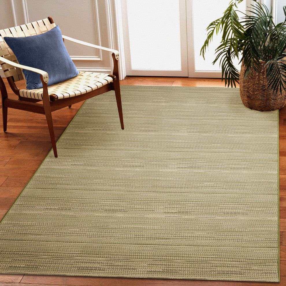 Miranda Tweed Stripe Indoor/Outdoor Rug Green 7'10"x9'10"
