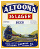 "Altoona 36 Lager Beer" Digital Paper Print by Vintage Booze Labels, 34"x42"